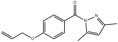 1-[4-(allyloxy)benzoyl]-3,5-dimethyl-1H-pyrazole 结构式