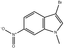 3-溴-1-甲基-6-硝基-1H-吲哚 结构式