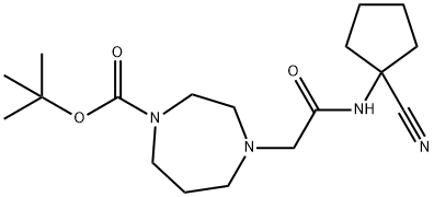 tert-butyl 4-{[(1-cyanocyclopentyl)carbamoyl]methyl}-1,4-diazepane-1-carboxylate, 946384-41-4, 结构式