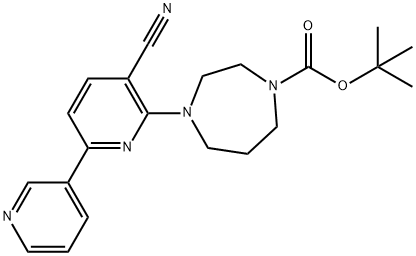 tert-butyl 4-{5-cyano-[2,3-bipyridine]-6-yl}-1,4-diazepane-1-carboxylate Structure