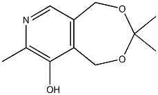 [1,3]Dioxepino[5,6-c]pyridin-9-ol, 1,5-dihydro-3,3,8-trimethyl- 化学構造式