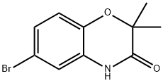 6-ブロモ-2,2-ジメチル-2H-ベンゾ[B][1,4]オキサジン-3(4H)-オン 化学構造式