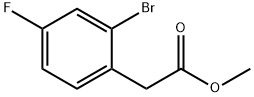 Methyl 2-(2-bromo-4-fluorophenyl)acetate Struktur