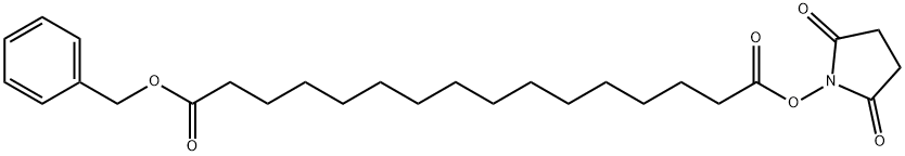 1-benzyl 16-(2,5-dioxopyrrolidin-1-yl) hexadecanedioate Structure
