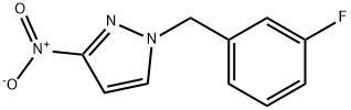 1-[(3-fluorophenyl)methyl]-3-nitro-1H-pyrazole, 957354-40-4, 结构式