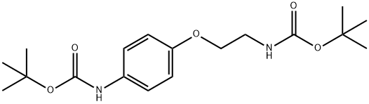 4-(2-(tert-Butoxycarbonyl)aminoethoxy)(tert-butoxycarbonyl)aniline Struktur