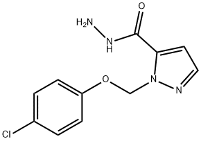 1-[(4-chlorophenoxy)methyl]-1H-pyrazole-5-carbohydrazide Structure