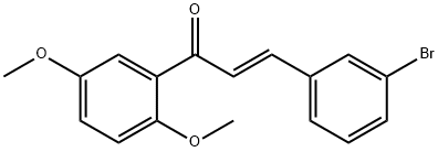 (2E)-3-(3-bromophenyl)-1-(2,5-dimethoxyphenyl)prop-2-en-1-one, 1002849-71-9, 结构式