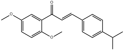 (2E)-1-(2,5-dimethoxyphenyl)-3-[4-(propan-2-yl)phenyl]prop-2-en-1-one Struktur
