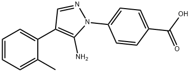 4-(5-AMINO-4-(O-TOLYL)-1H-PYRAZOL-1-YL)BENZOIC ACID Structure