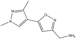 [5-(1,3-dimethylpyrazol-4-yl)-1,2-oxazol-3-yl]methanamine 结构式