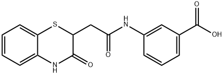 3-(2-(3-oxo-3,4-dihydro-2H-benzo[b][1,4]thiazin-2-yl)acetamido)benzoic acid|