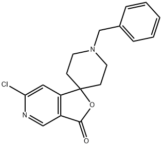 1'-Benzyl-6-chloro-3H-spiro[furo[3,4-c]pyridine-1,4'-piperidin]-3-one 结构式