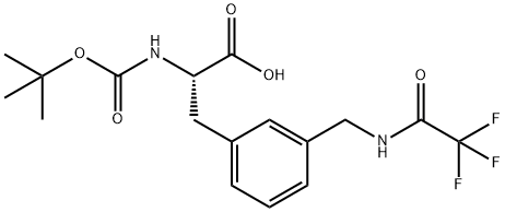 (S)-2-((tert-butoxycarbonyl)amino)-3-(3-((2,2,2-trifluoroacetamido)methyl)phenyl)propanoic acid|(S)-2-((叔-丁氧羰基)氨基)-3-(3-((2,2,2-三氟乙酰氨基)甲基)苯基)丙酸