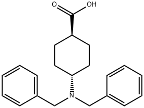 Cyclohexanecarboxylic acid, 4-[bis(phenylmethyl)amino]-, trans- Struktur