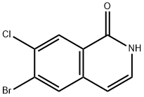 6-bromo-7-chloro-1,2-dihydroisoquinolin-1-one 化学構造式