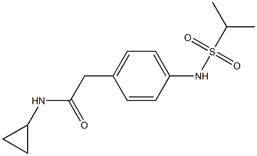 N-cyclopropyl-2-[4-(propan-2-ylsulfonylamino)phenyl]acetamide 结构式