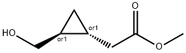 METHYL 2-((1R,2S)-2-(HYDROXYMETHYL)CYCLOPROPYL)ACETATE Structure