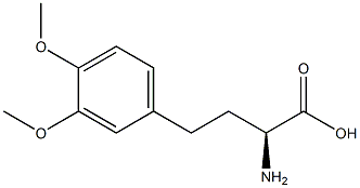 (2S)-2-amino-4-(3,4-dimethoxyphenyl)butanoic acid Struktur