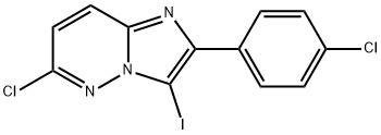 6-chloro-2-(4-chlorophenyl)-3-iodoimidazo[1,2-b]pyridazine Structure