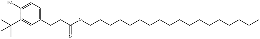 正十八烷基-3-(4-羟基-3-叔丁基苯基)丙酸酯, 110729-26-5, 结构式