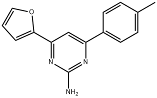 4-(furan-2-yl)-6-(4-methylphenyl)pyrimidin-2-amine Struktur