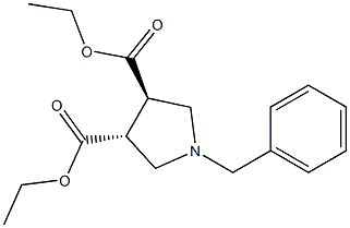Trans-diethyl 1-benzylpyrrolidine-3,4-dicarboxylate Structure