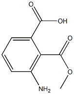 1,2-Benzenedicarboxylic acid, 3-amino-, 2-methyl ester 化学構造式