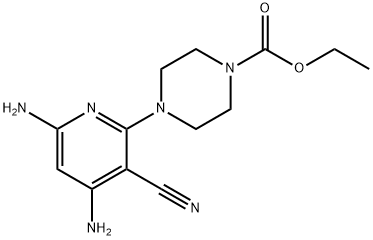 4-(4,6-Diamino-3-cyano-pyridin-2-yl)-piperazine-1-carboxylic acid ethyl ester,1142190-42-8,结构式