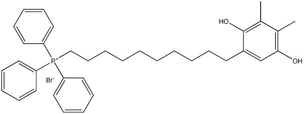 [10-(2,5-Dihydroxy-3,4-dimethylphenyl)decyl]triphenyl-phosphonium Bromide, 1146973-74-1, 结构式