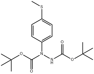 N,N'-bis-(t-butoxycarbonyl)-4-(methylthio)phenylhydrazine Structure