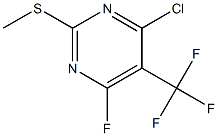 Pyrimidine, 4-chloro-6-fluoro-2-(methylthio)-5-(trifluoromethyl)- Struktur