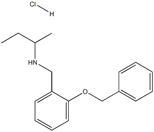 {[2-(benzyloxy)phenyl]methyl}(butan-2-yl)amine hydrochloride, 1158499-08-1, 结构式