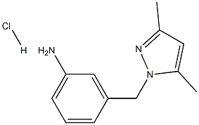 3-[(3,5-dimethylpyrazol-1-yl)methyl]aniline:hydrochloride Structure