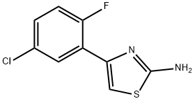 4-(5-氯-2-氟苯基)噻唑-2-胺, 1202679-25-1, 结构式