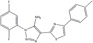 3-(2,5-difluorophenyl)-5-[4-(4-methylphenyl)-1,3-thiazol-2-yl]triazol-4-amine,1206988-76-2,结构式