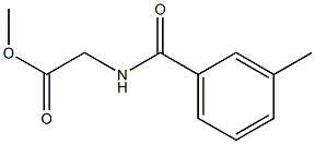 (3-甲基苯甲酰基)甘氨酸甲酯 结构式