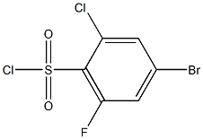 4-溴-2-氯-6-氟苯磺酰氯, 1208077-03-5, 结构式