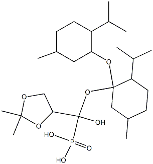 bis[(5-methyl-2-propan-2-ylcyclohexyl)oxy]phosphoryl-(2,2-dimethyl-1,3-dioxolan-4-yl)methanol Struktur