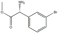 METHYL (2R)-2-AMINO-2-(3-BROMOPHENYL)ACETATE 结构式