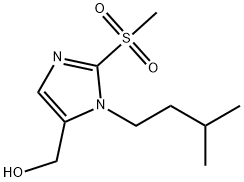 [2-メタンスルホニル-1-(3-メチルブチル)-1H-イミダゾール-5-イル]メタノール 化学構造式