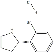 (S)-2-(2-溴苯基)吡咯烷盐酸盐, 1224945-39-4, 结构式