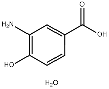 3-氨基-4-羟基苯甲酸水合物 结构式