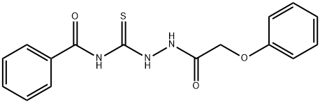 N-{[2-(phenoxyacetyl)hydrazino]carbonothioyl}benzamide Structure