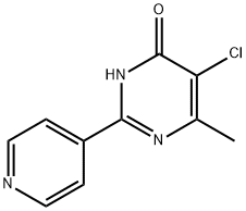 5-Chloro-6-methyl-2-(pyridin-4-yl)pyrimidin-4-ol,1239786-71-0,结构式