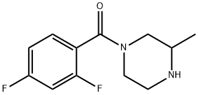 1-(2,4-difluorobenzoyl)-3-methylpiperazine, 1240564-71-9, 结构式