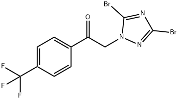 2-(3,5-dibromo-1H-1,2,4-triazol-1-yl)-1-[4-(trifluoromethyl)phenyl]ethan-1-one,1240568-21-1,结构式