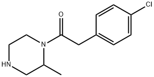 2-(4-chlorophenyl)-1-(2-methylpiperazin-1-yl)ethan-1-one Struktur