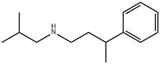 (2-メチルプロピル)(3-フェニルブチル)アミン 化学構造式