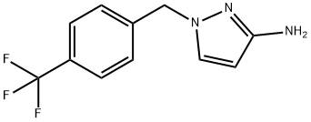 1-{[4-(trifluoromethyl)phenyl]methyl}-1H-pyrazol-3-amine Struktur